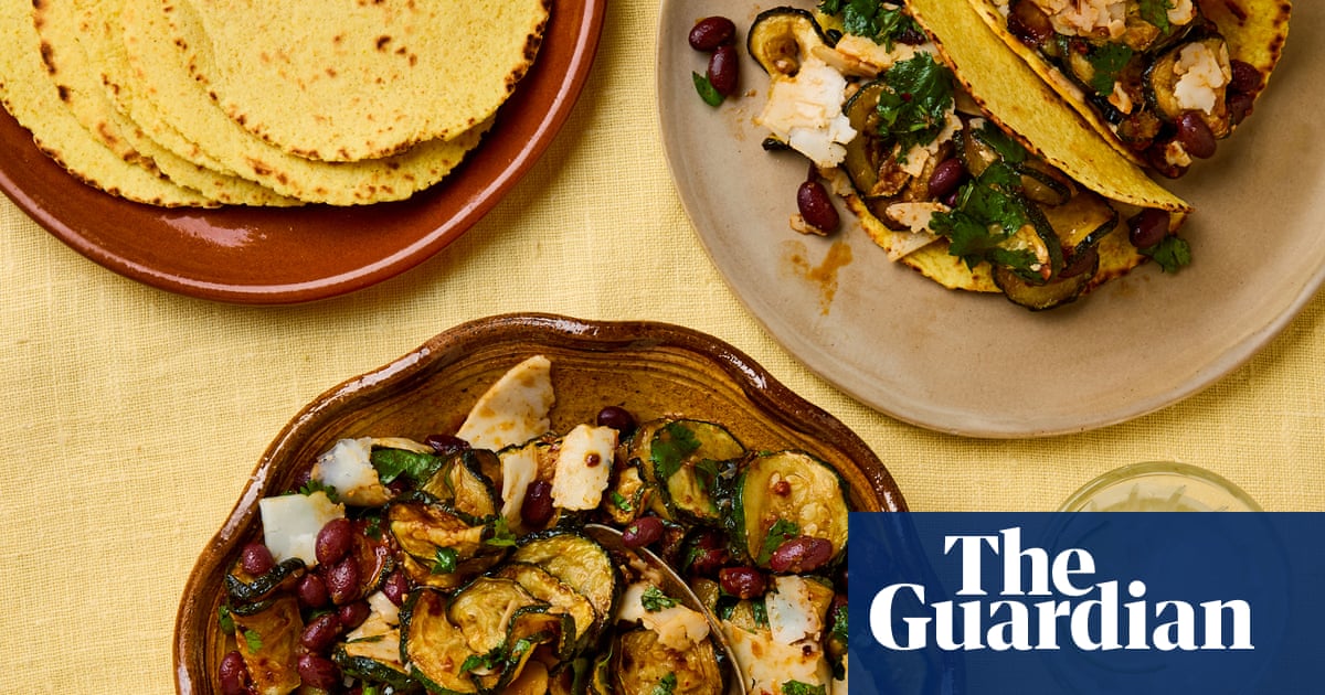 Meera Sodha’s recipe for fried courgette, black bean and goat’s cheese tacos | Meera Sodha recipes