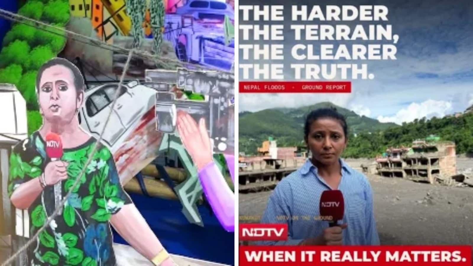 NDTV Reporter’s Nepal Coverage Featured In Bhubaneswar Puja Pandal